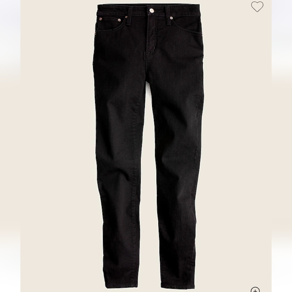 🎱 J Crew Curvy Toothpick Skinny Stretch Black Denim